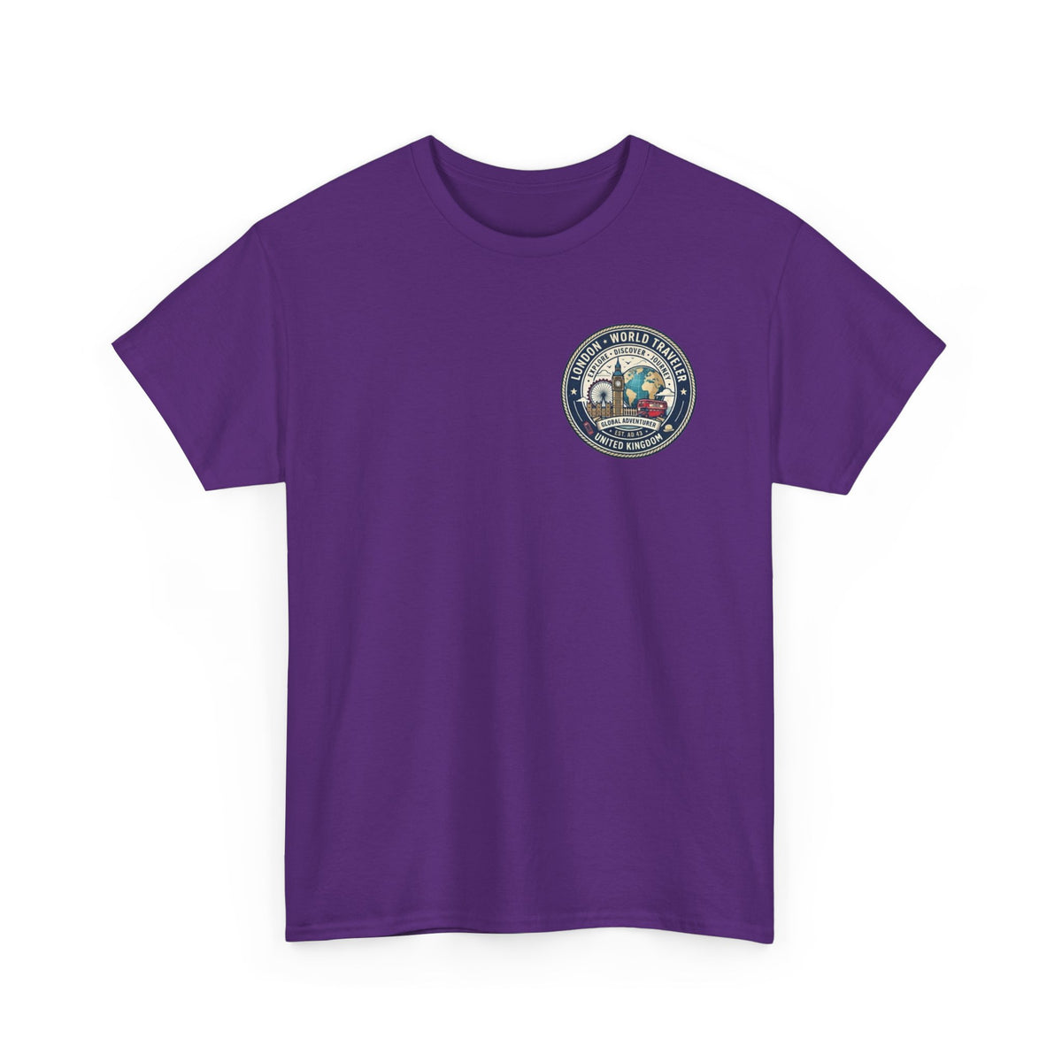 London World Traveler double sided graphics Unisex Heavy Cotton Tee