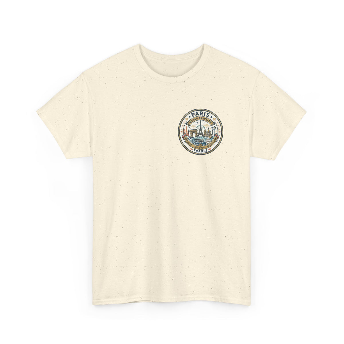 Paris, France World Traveler Unisex Heavy Cotton Tee