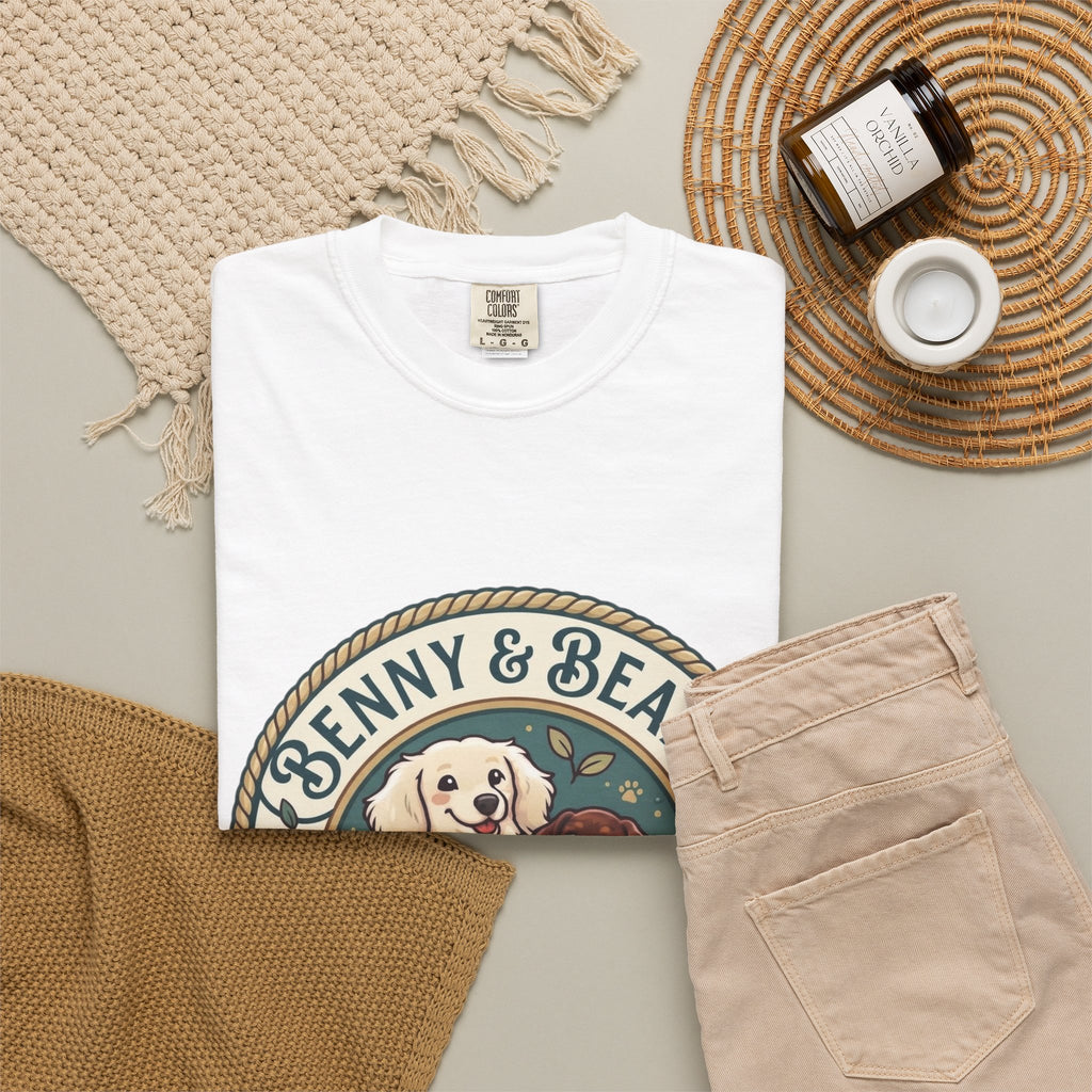 T-Shirt — Penny & Beans Vintage Dog Patch Graphic