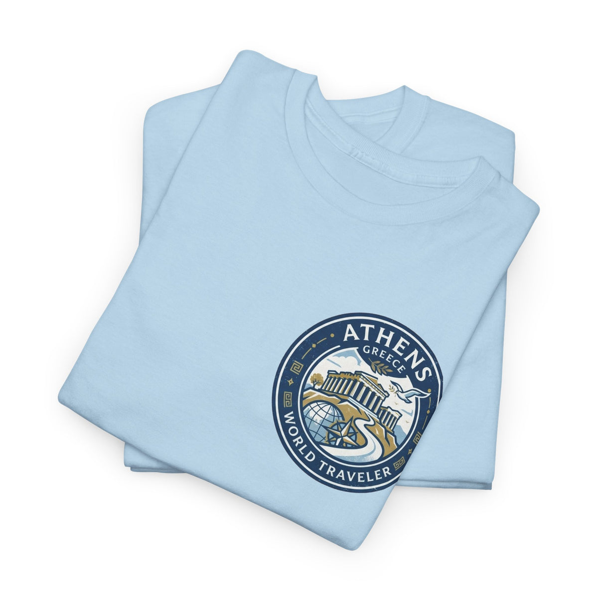 Athens, Greece World Traveler Unisex Heavy Cotton Tee