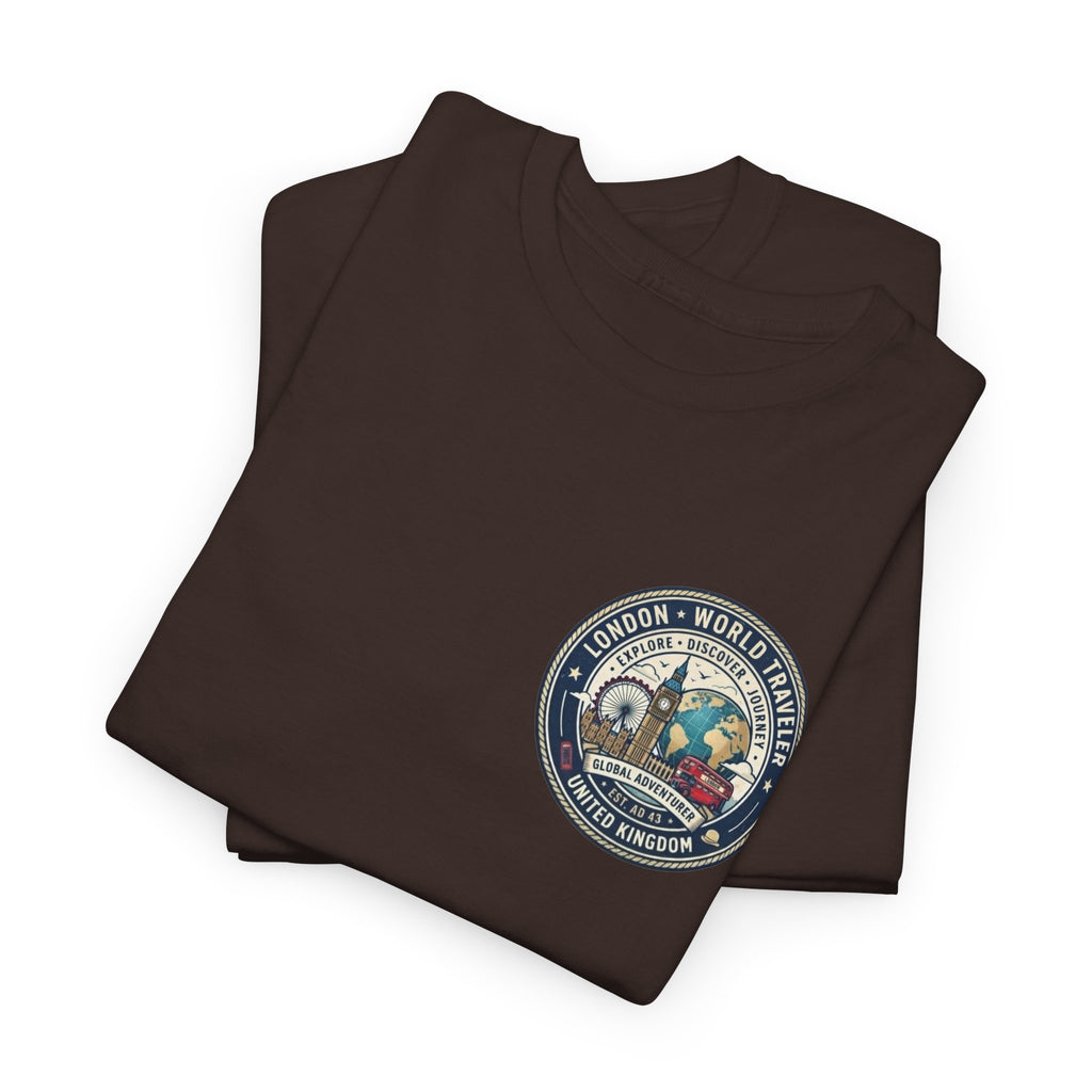 London World Traveler double sided graphics Unisex Heavy Cotton Tee
