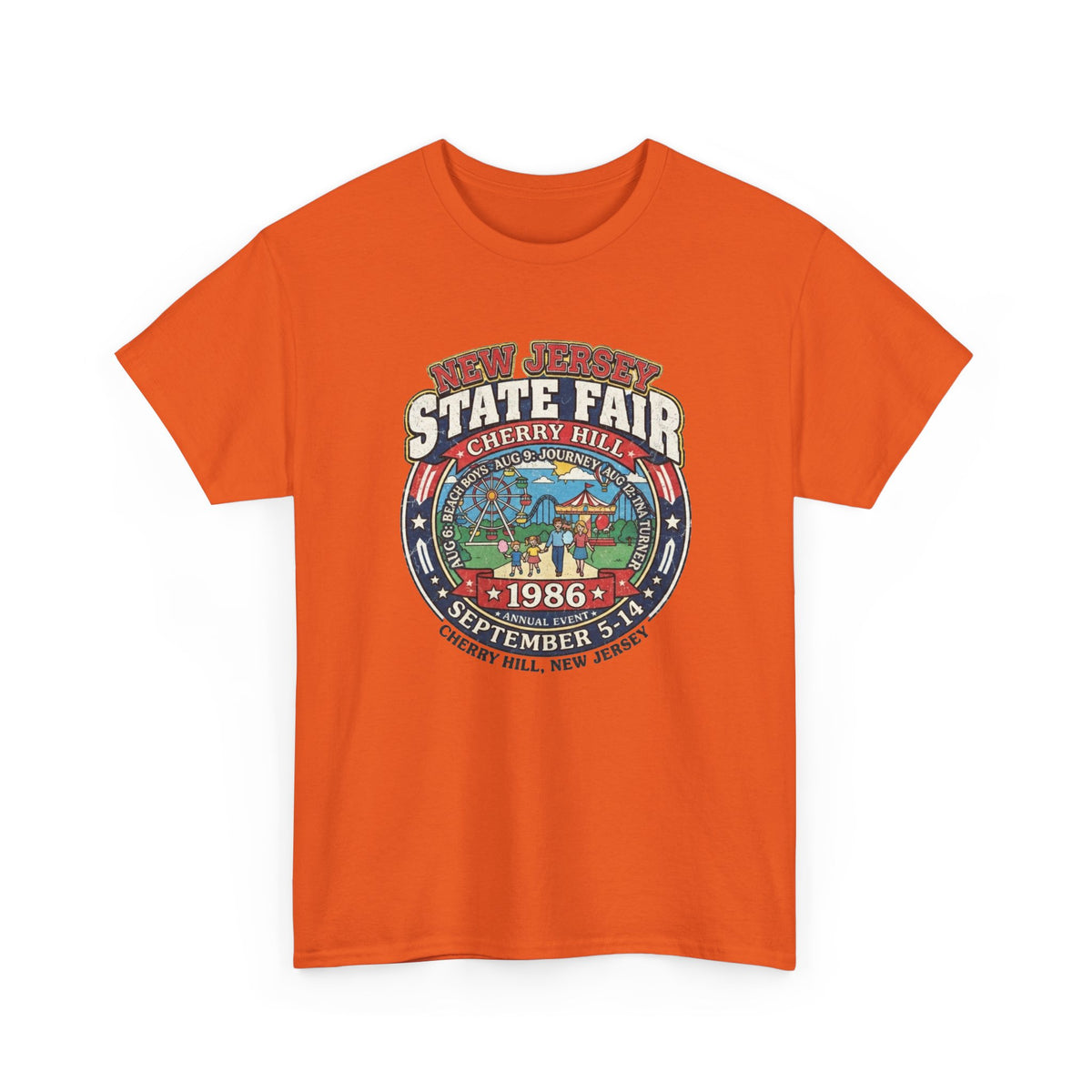 Nj State Fair 1986 vintage graphic Unisex Heavy Cotton Tee