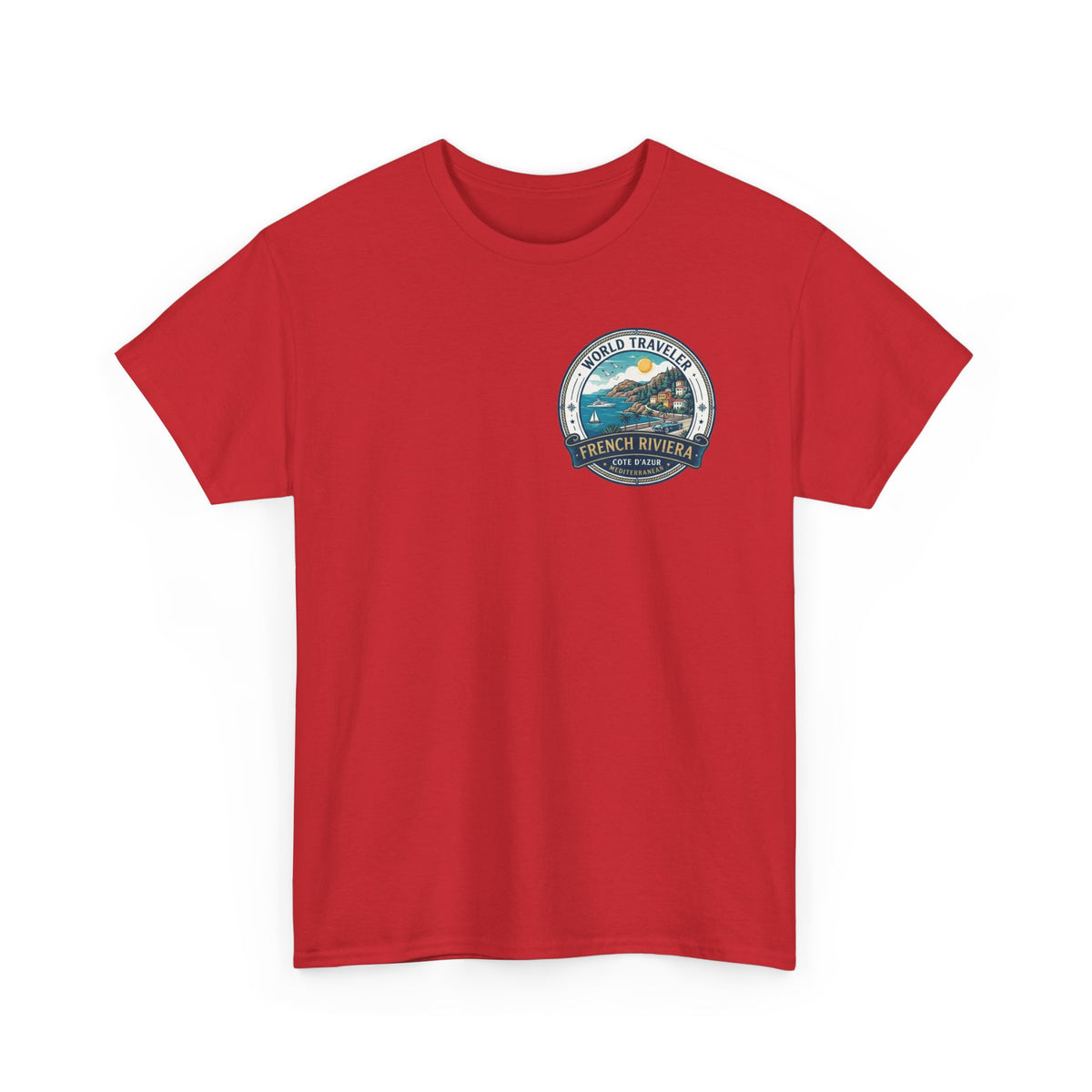 French Riviera World Traveler Unisex Heavy Cotton Tee