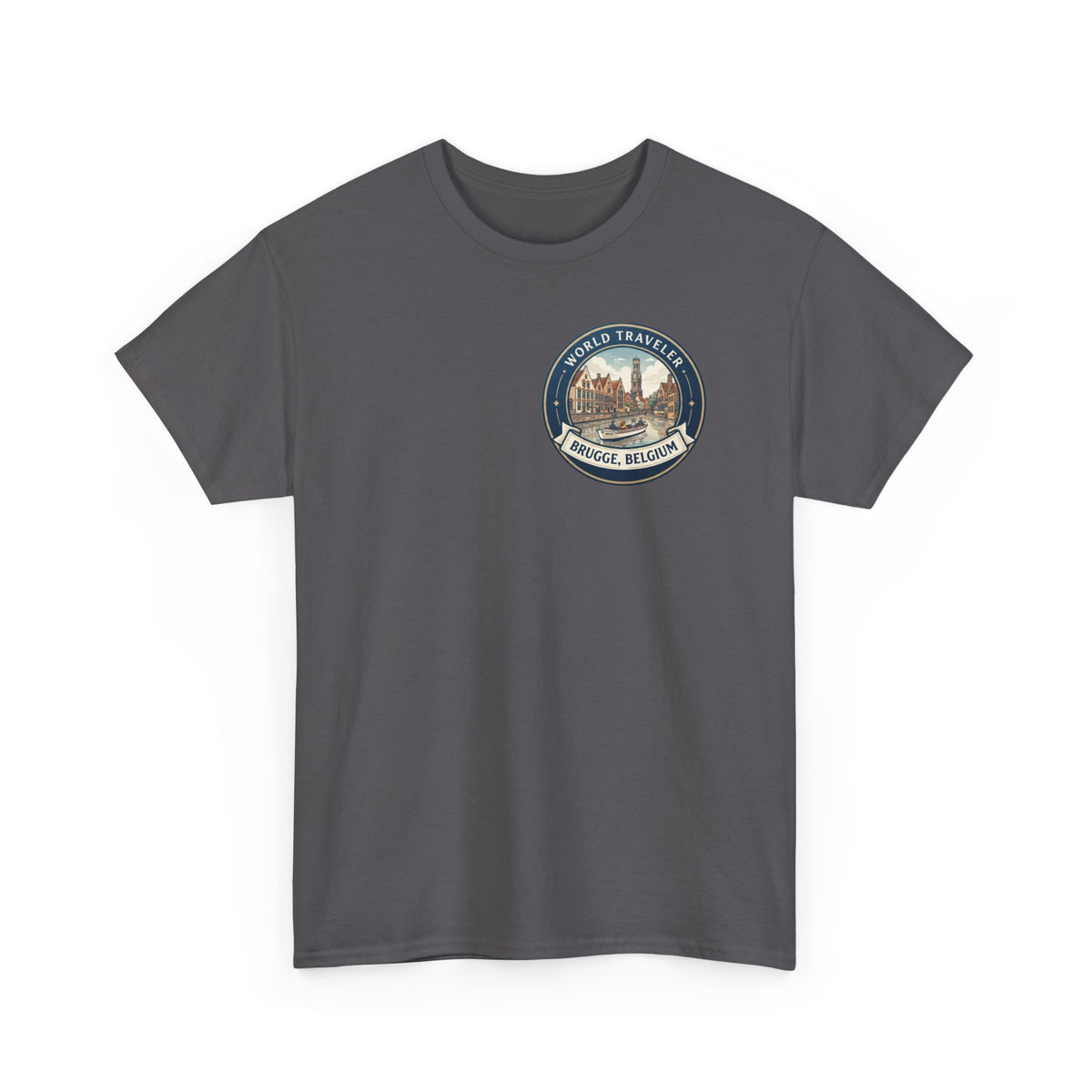 Brugge, Belgium World Traveler Unisex Heavy Cotton Tee