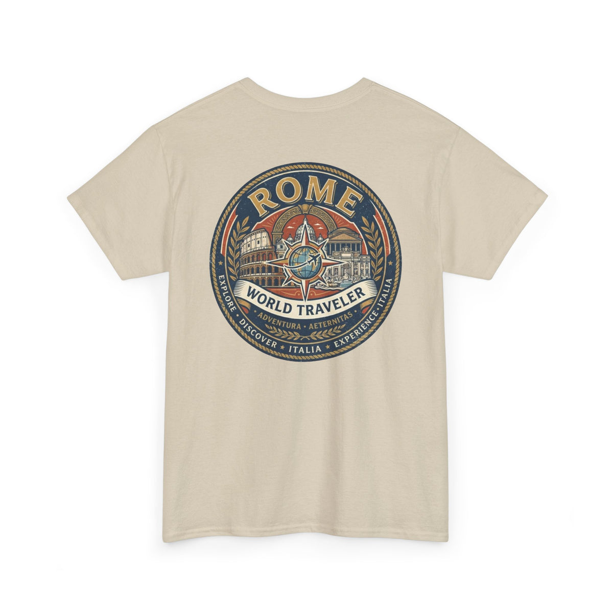 Rome, Italy World Traveler Unisex Heavy Cotton Tee