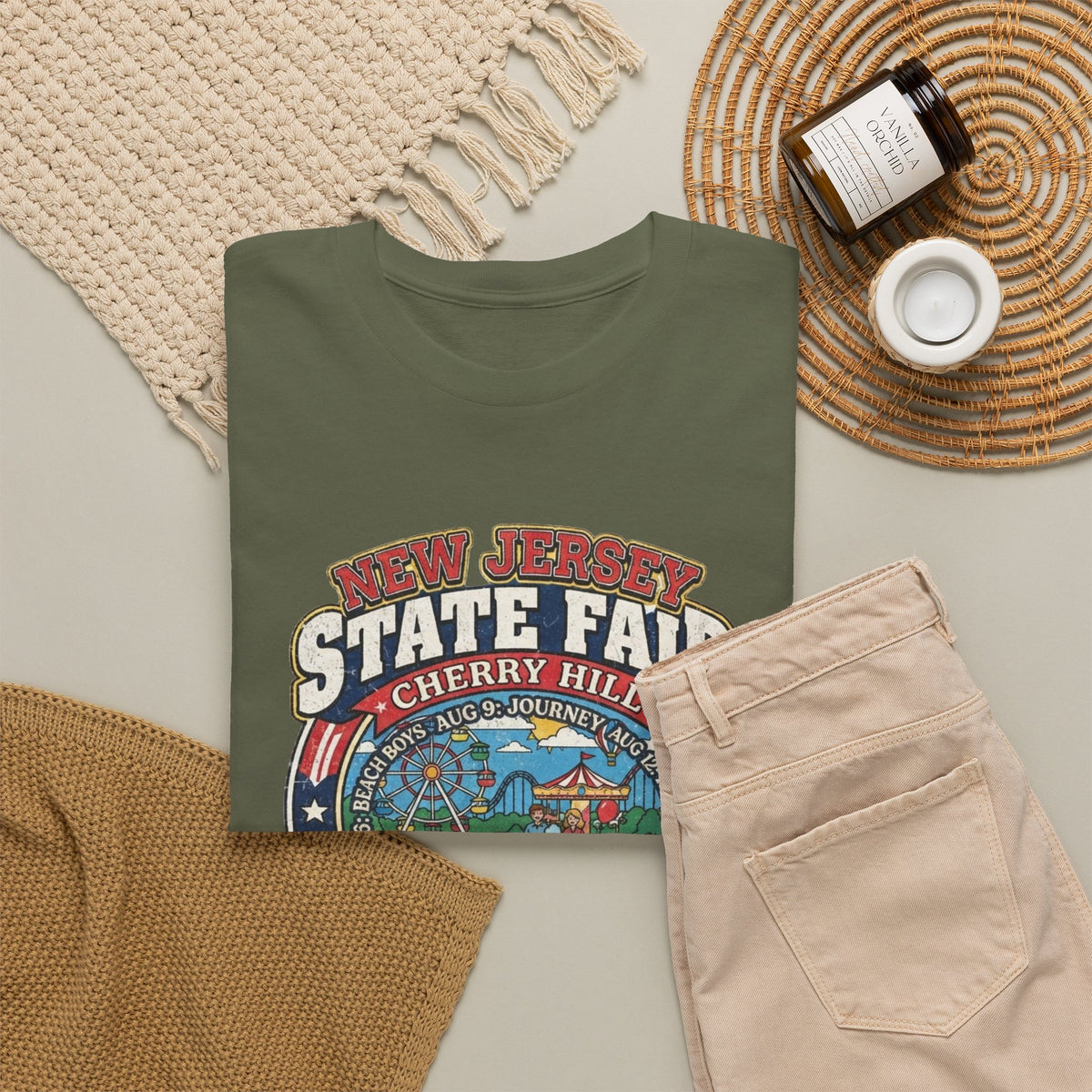 Nj State Fair 1986 vintage graphic Unisex Heavy Cotton Tee