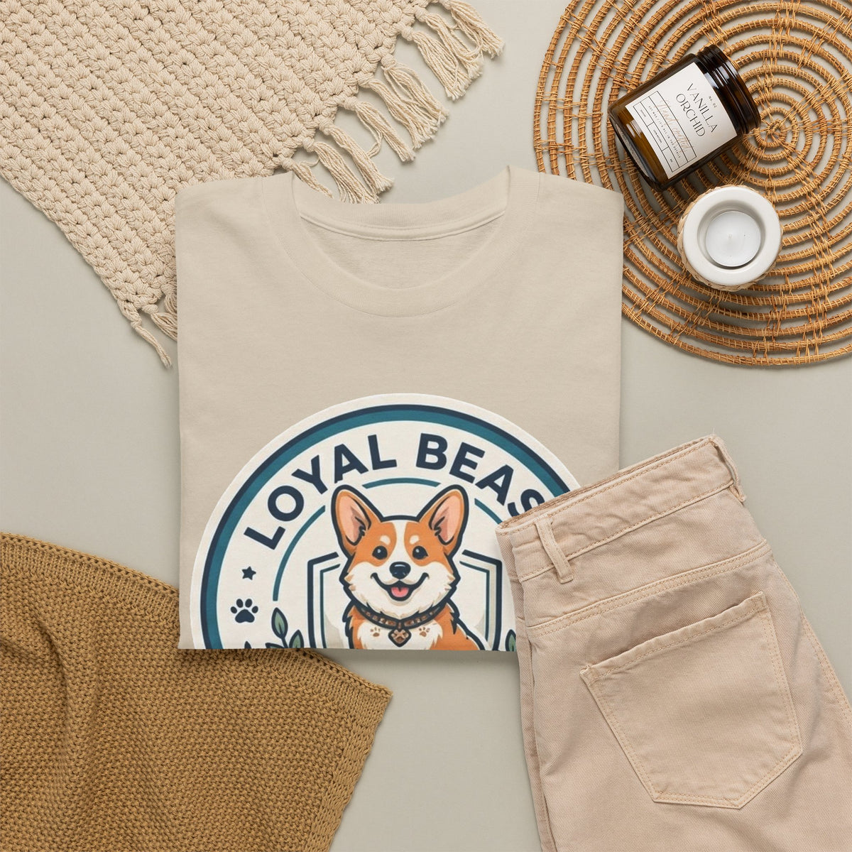 Loyal Beast Corgi Unisex Heavy Cotton Tee