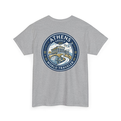 Athens, Greece World Traveler Unisex Heavy Cotton Tee