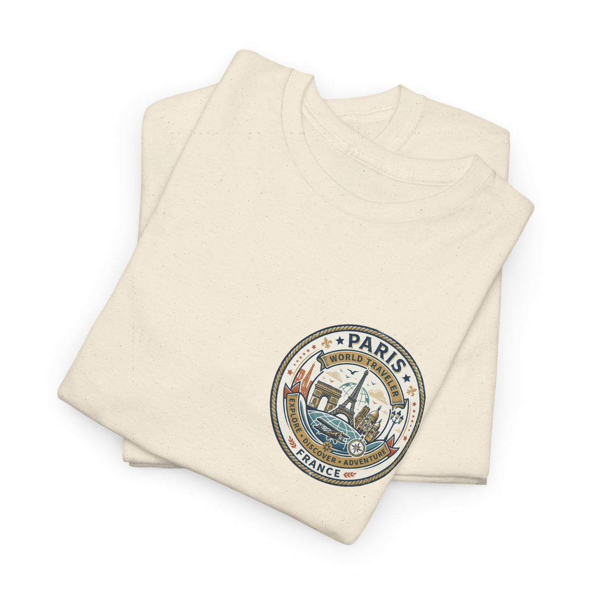 Paris, France World Traveler Unisex Heavy Cotton Tee