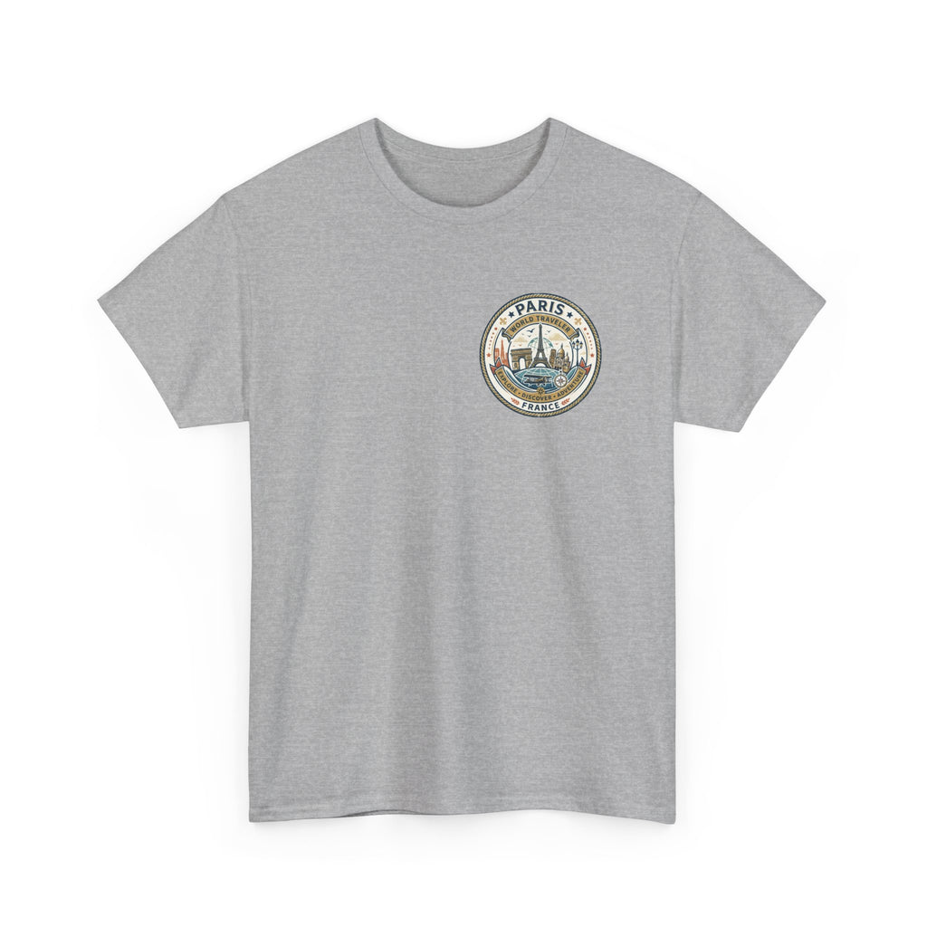 Paris, France World Traveler Unisex Heavy Cotton Tee