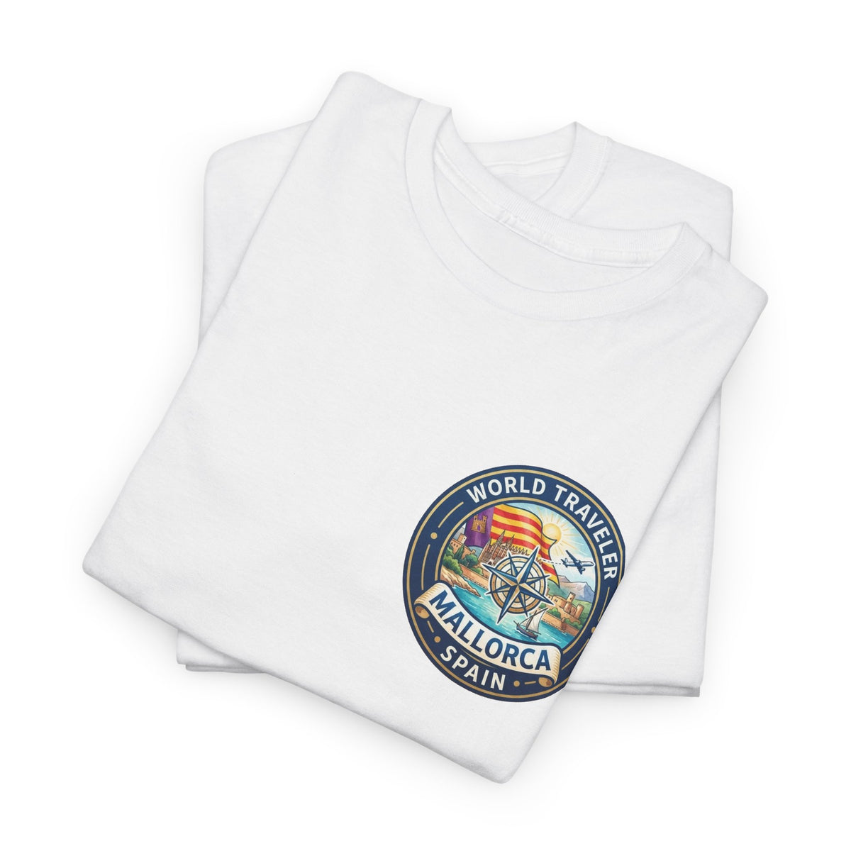 Mallorca, Spain World Traveler Unisex Heavy Cotton Tee