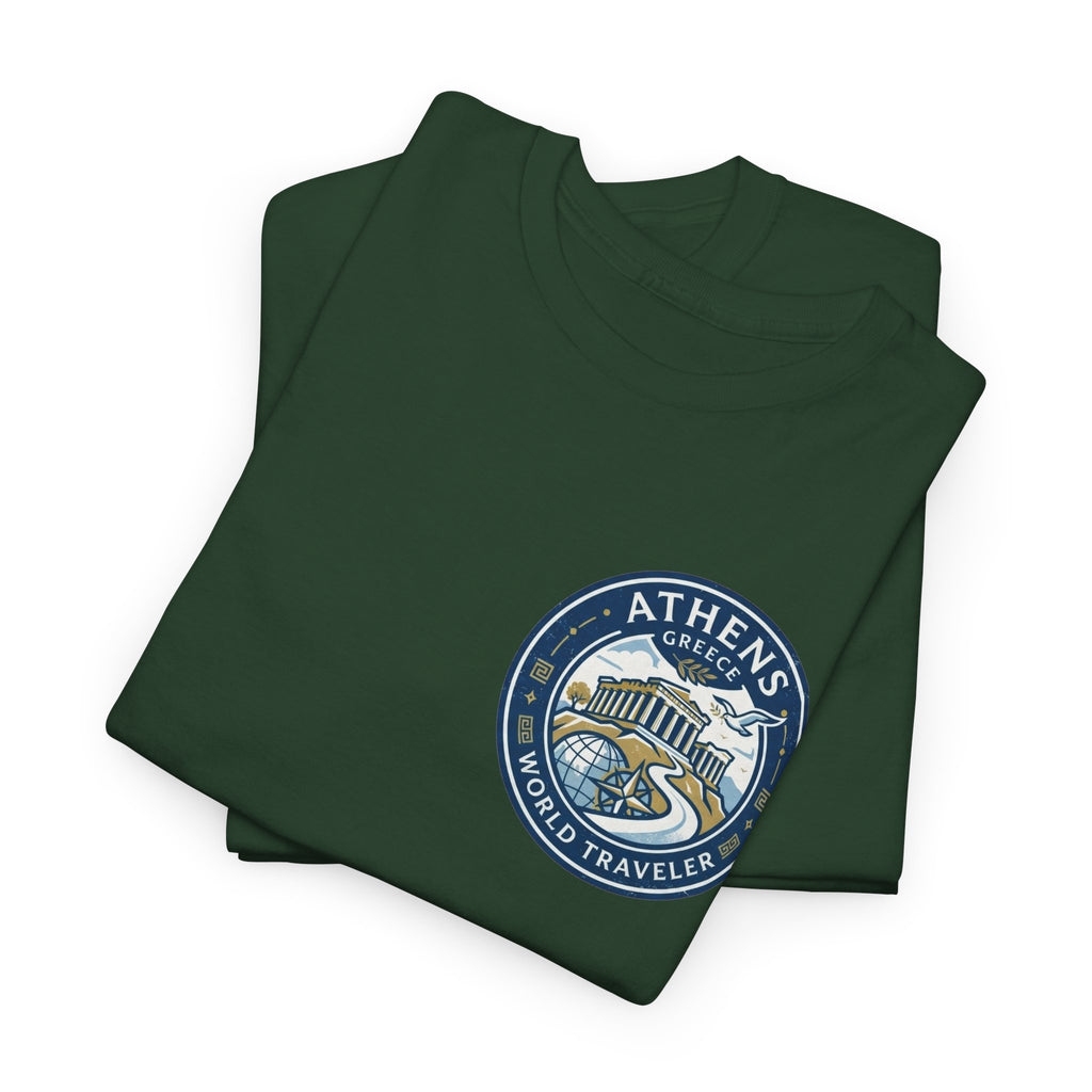 Athens, Greece World Traveler Unisex Heavy Cotton Tee