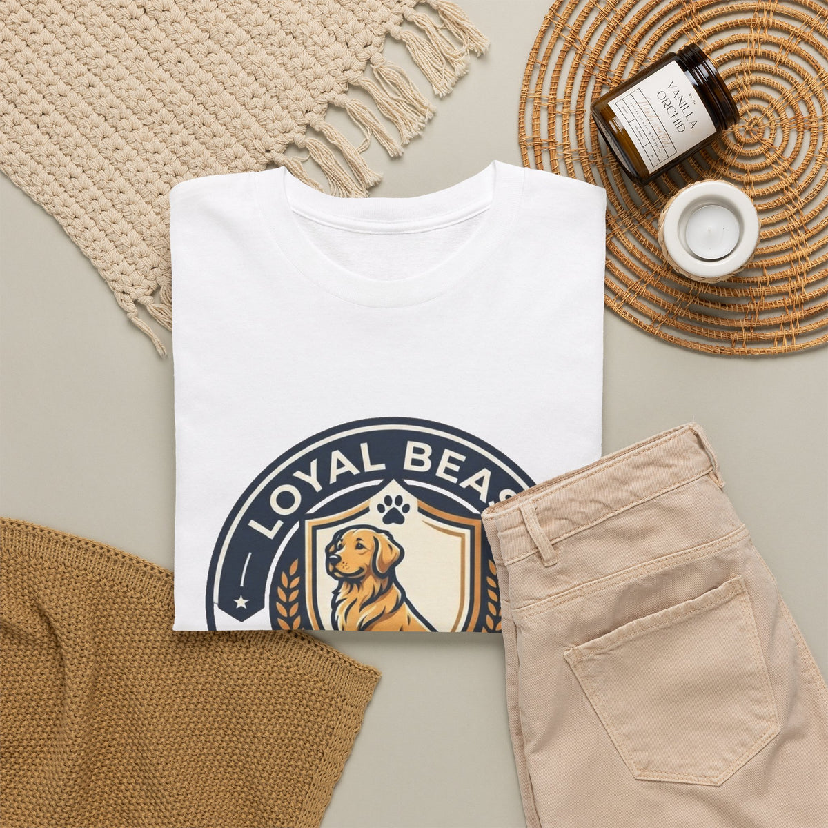 Loyal Beast Golden Retriever Unisex Heavy Cotton Tee