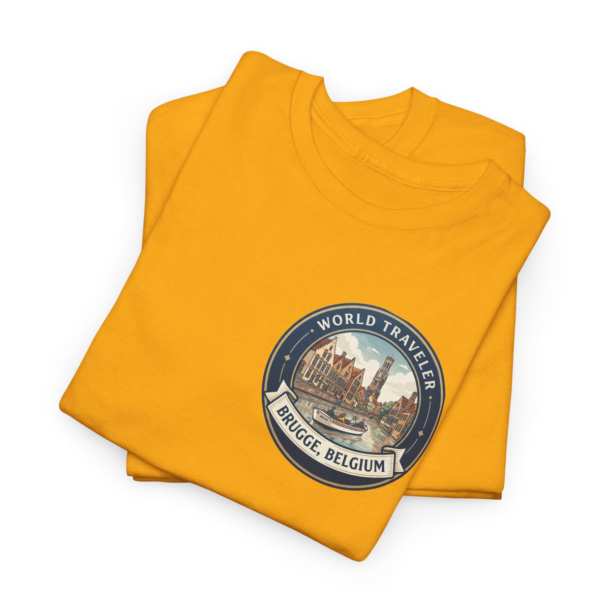 Brugge, Belgium World Traveler Unisex Heavy Cotton Tee