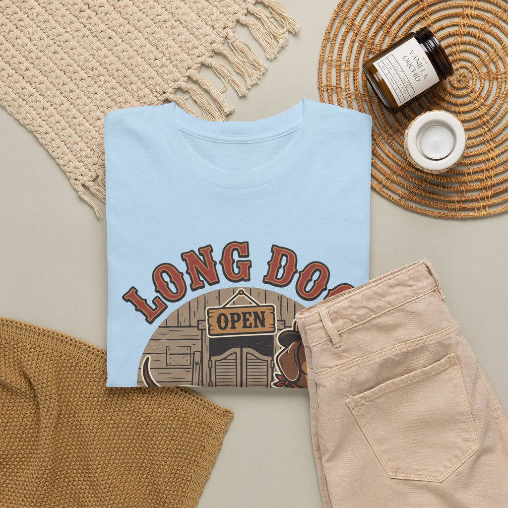 Long Dog Saloon Dachshund Unisex Heavy Cotton Tee