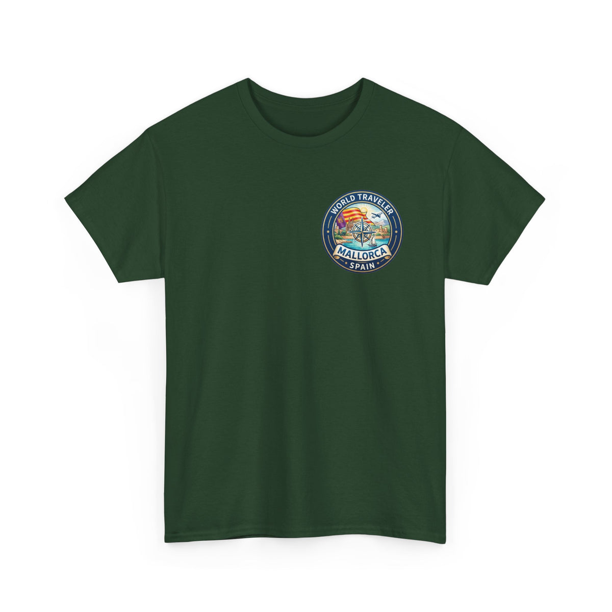 Mallorca, Spain World Traveler Unisex Heavy Cotton Tee