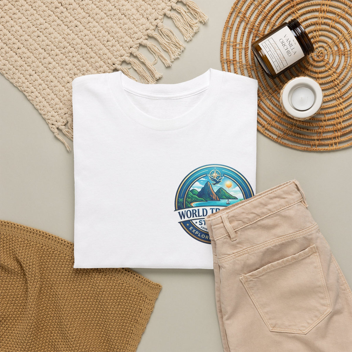 St Lucia Wotld Traveler Unisex Heavy Cotton Tee