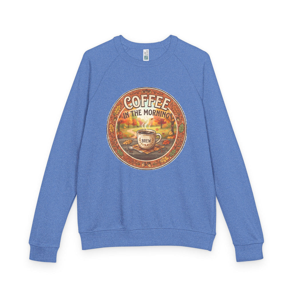 Coffee in the Morning Unisex French Terry Raglan Crewneck