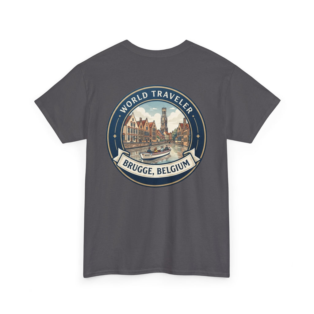 Brugge, Belgium World Traveler Unisex Heavy Cotton Tee