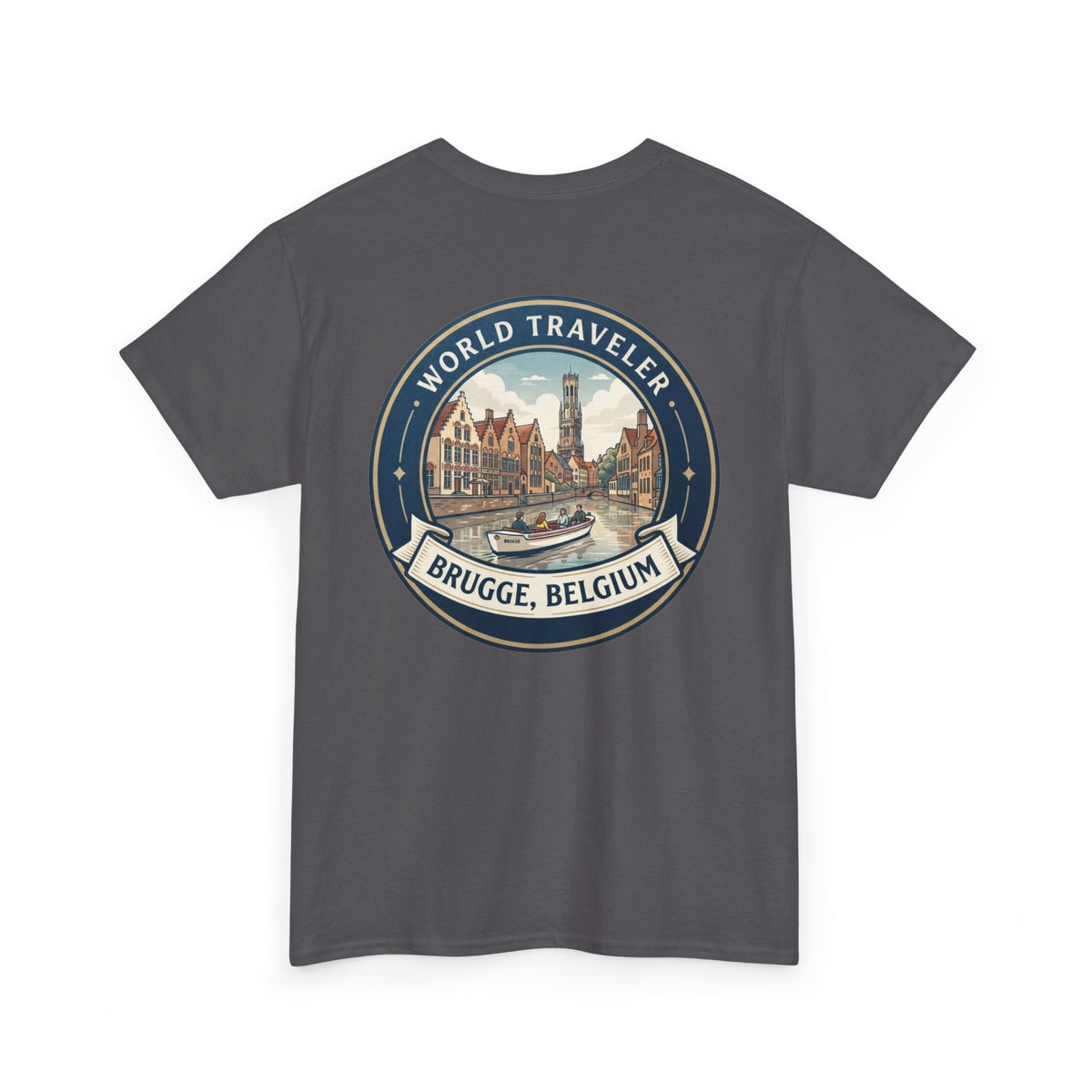 Brugge, Belgium World Traveler Unisex Heavy Cotton Tee