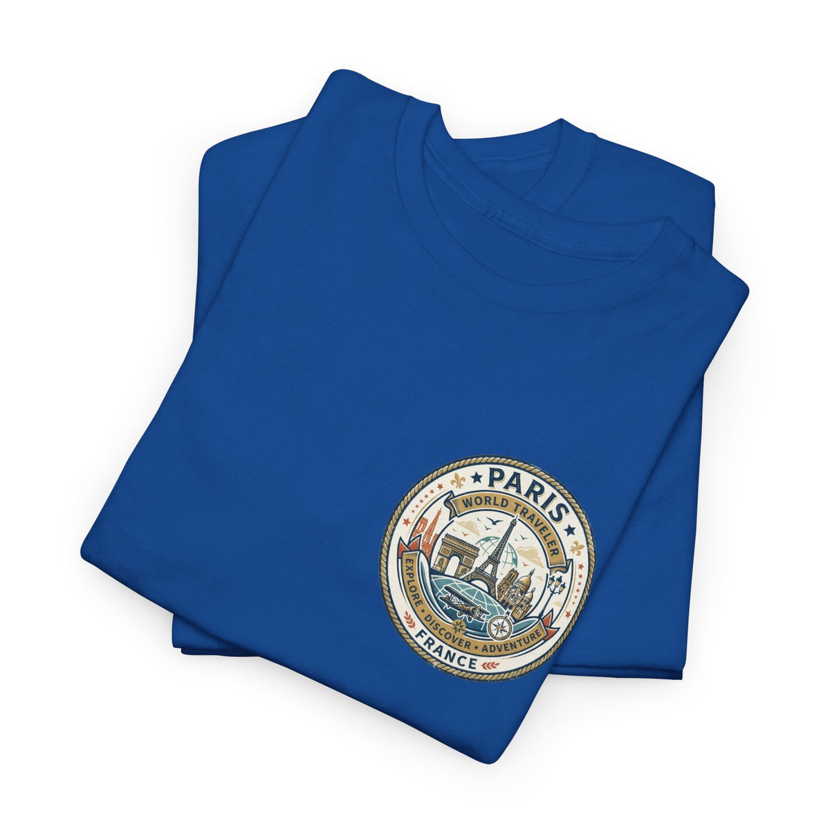 Paris, France World Traveler Unisex Heavy Cotton Tee