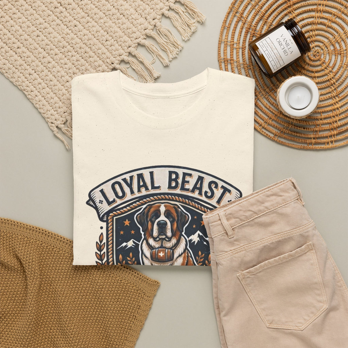 Loyal Beast Saint Bernard Unisex Heavy Cotton Tee
