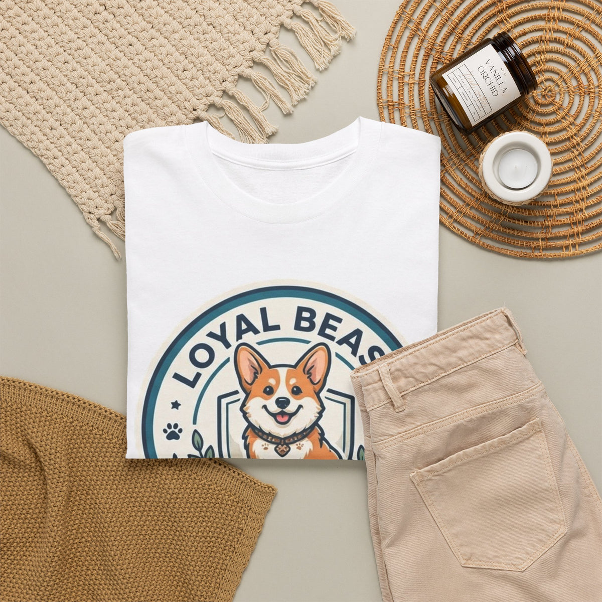 Loyal Beast Corgi Unisex Heavy Cotton Tee