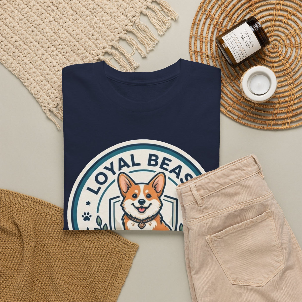 Loyal Beast Corgi Unisex Heavy Cotton Tee