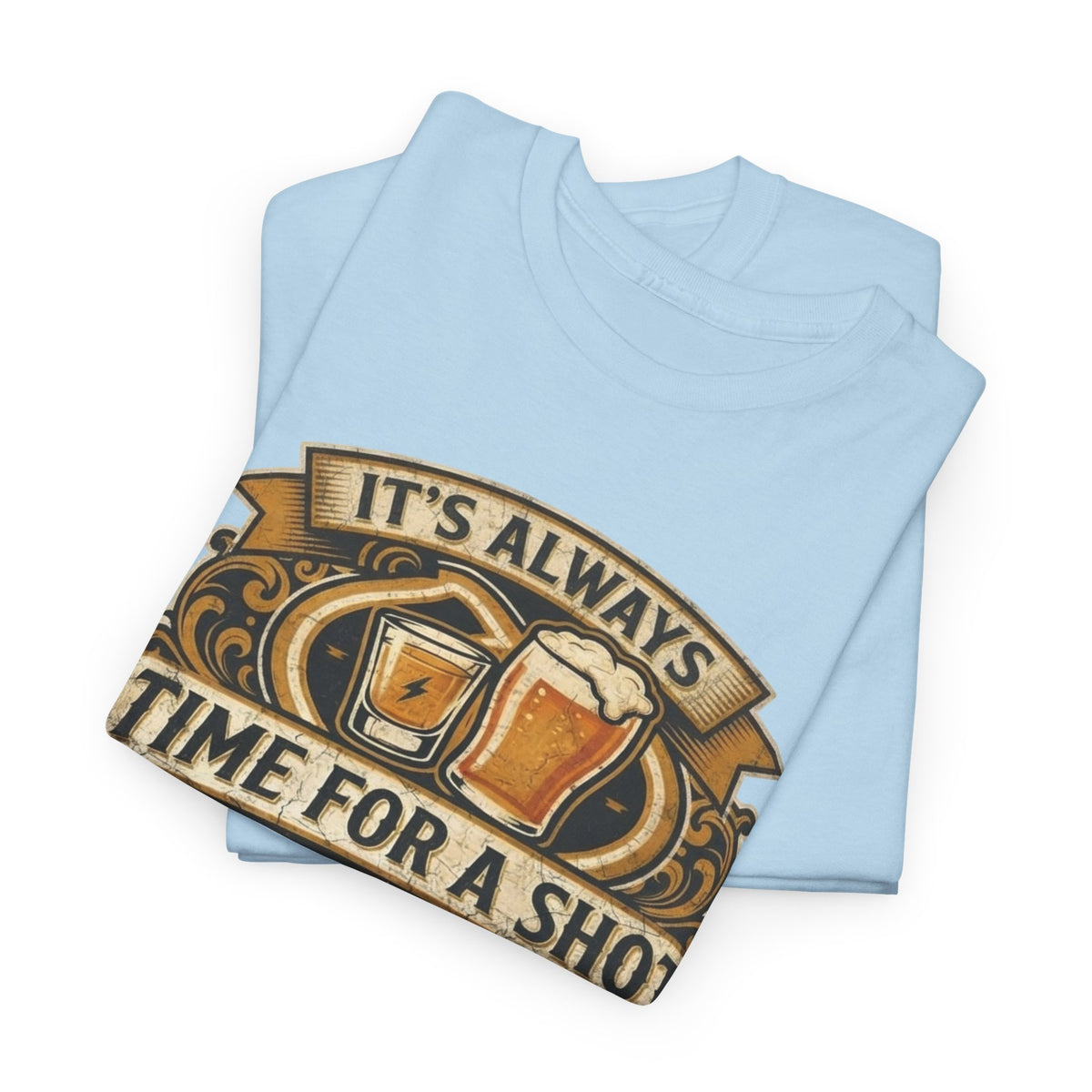 Time for a shot and a beer Unisex Heavy Cotton Tee
