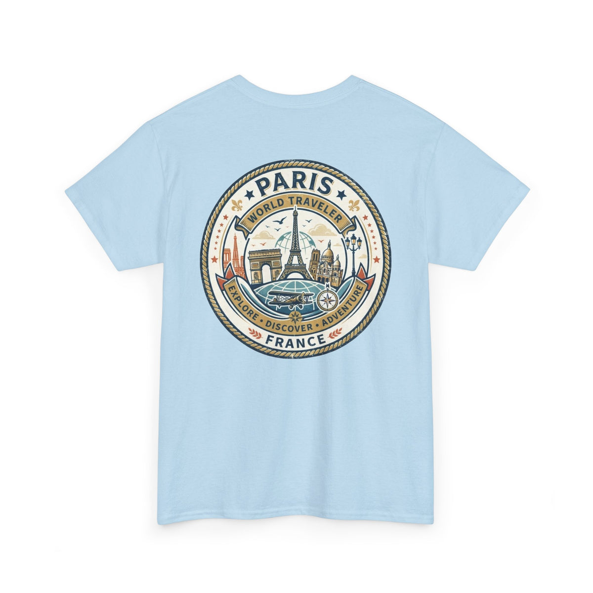 Paris, France World Traveler Unisex Heavy Cotton Tee