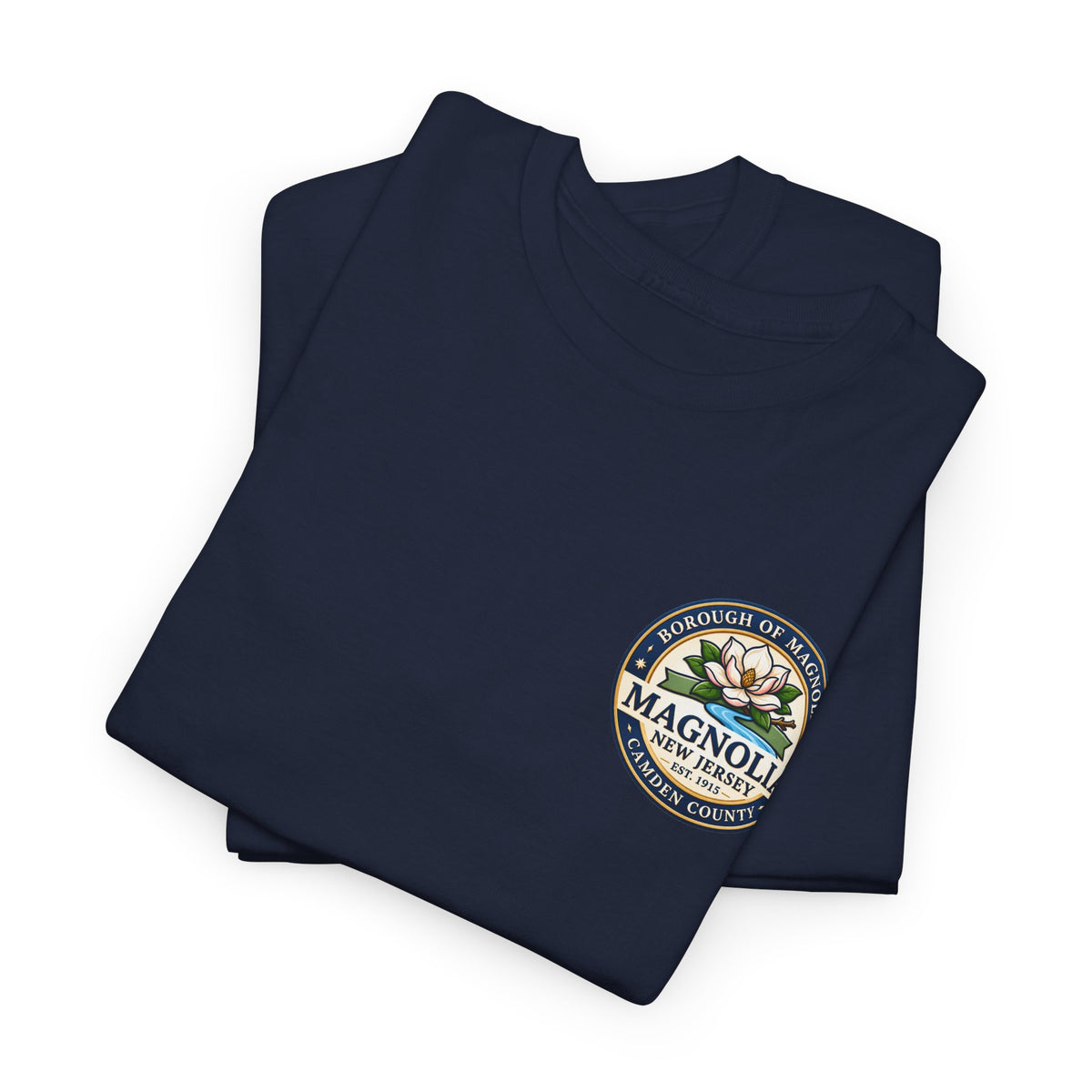 Magnolia, NJ Front and Back Logo Unisex Heavy Cotton Tee