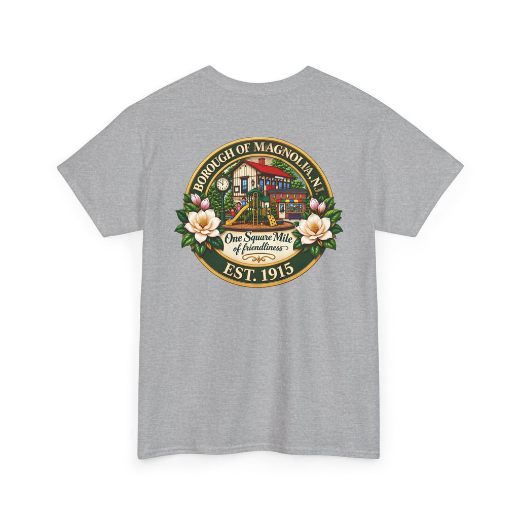 Magnolia, NJ Front and Back Logo Unisex Heavy Cotton Tee