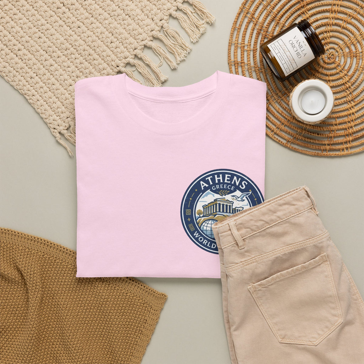 Athens, Greece World Traveler Unisex Heavy Cotton Tee