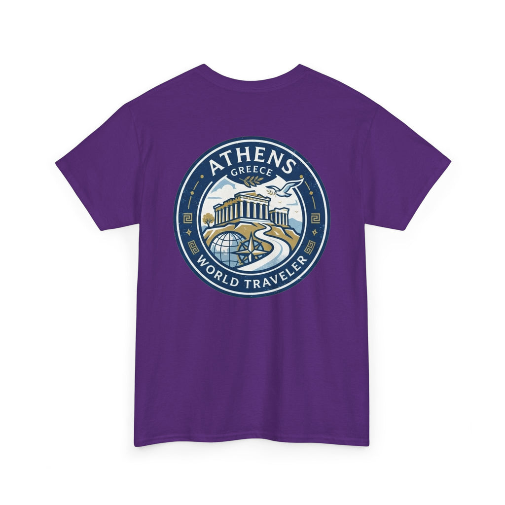 Athens, Greece World Traveler Unisex Heavy Cotton Tee