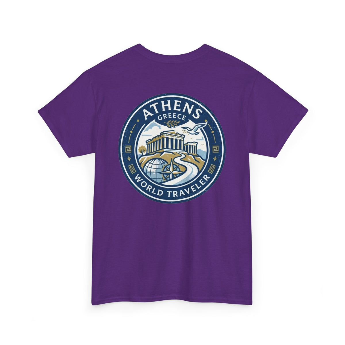 Athens, Greece World Traveler Unisex Heavy Cotton Tee