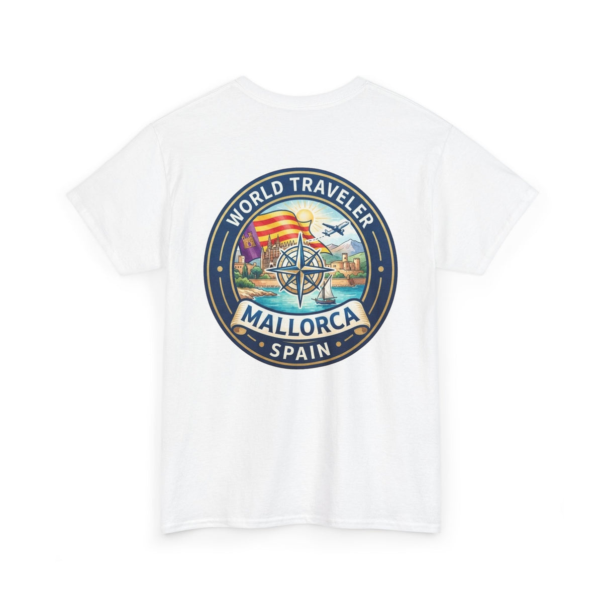 Mallorca, Spain World Traveler Unisex Heavy Cotton Tee