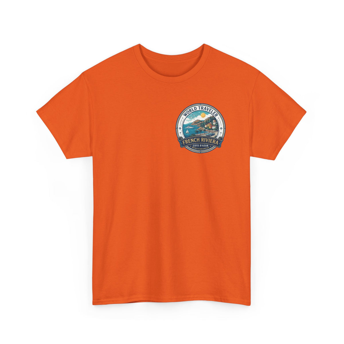 French Riviera World Traveler Unisex Heavy Cotton Tee