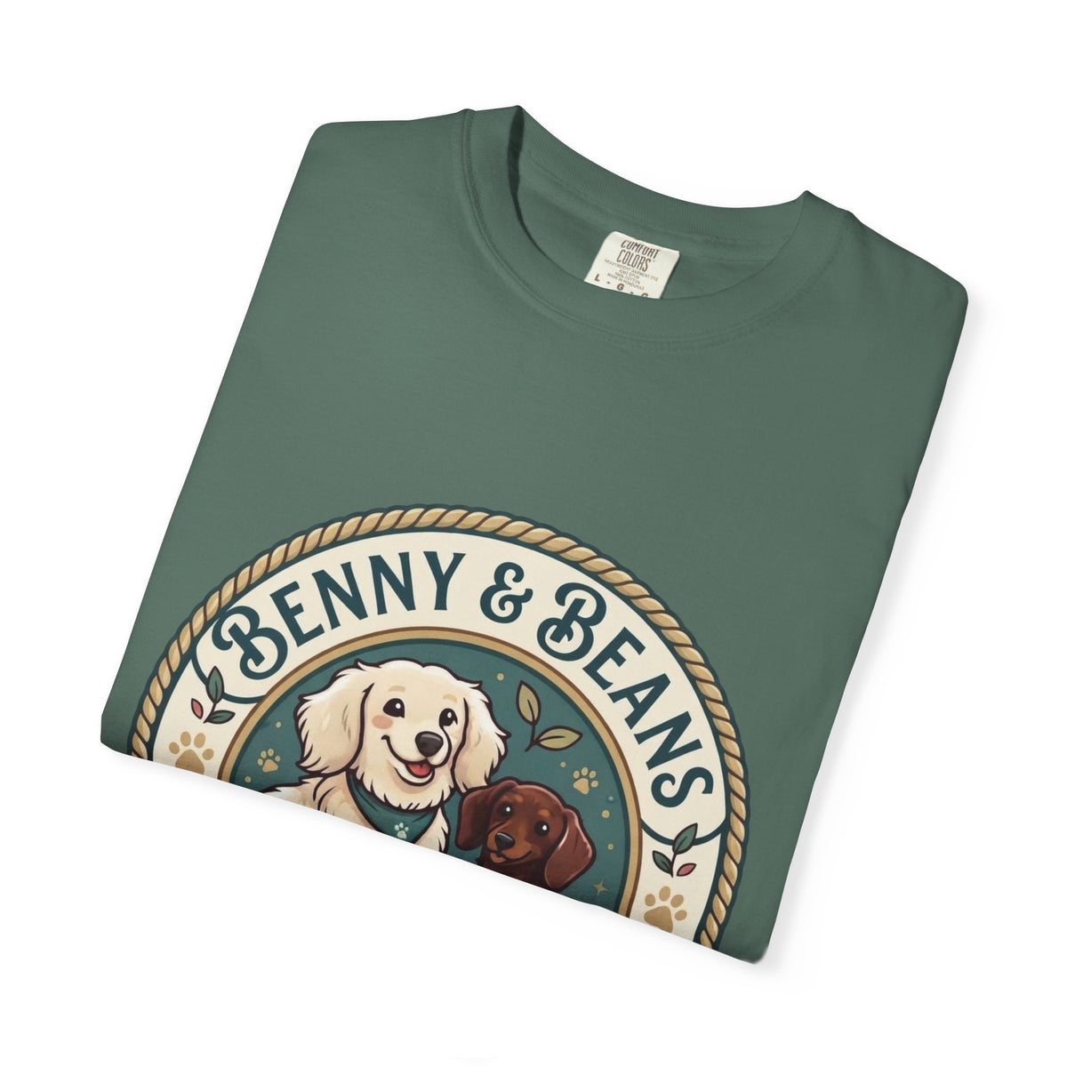 T-Shirt — Penny & Beans Vintage Dog Patch Graphic