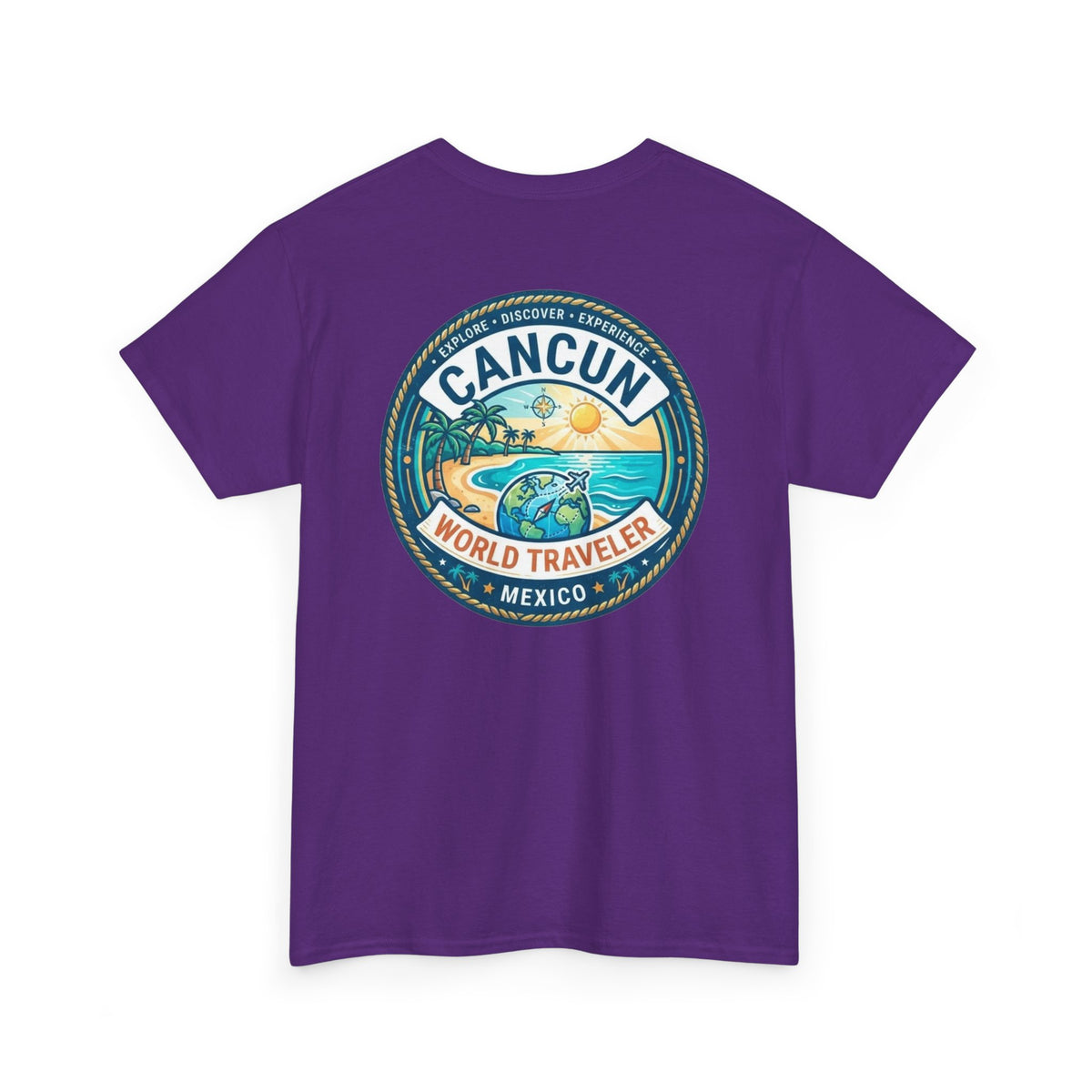 Cancun, Mexico World Traveler Unisex Heavy Cotton Tee