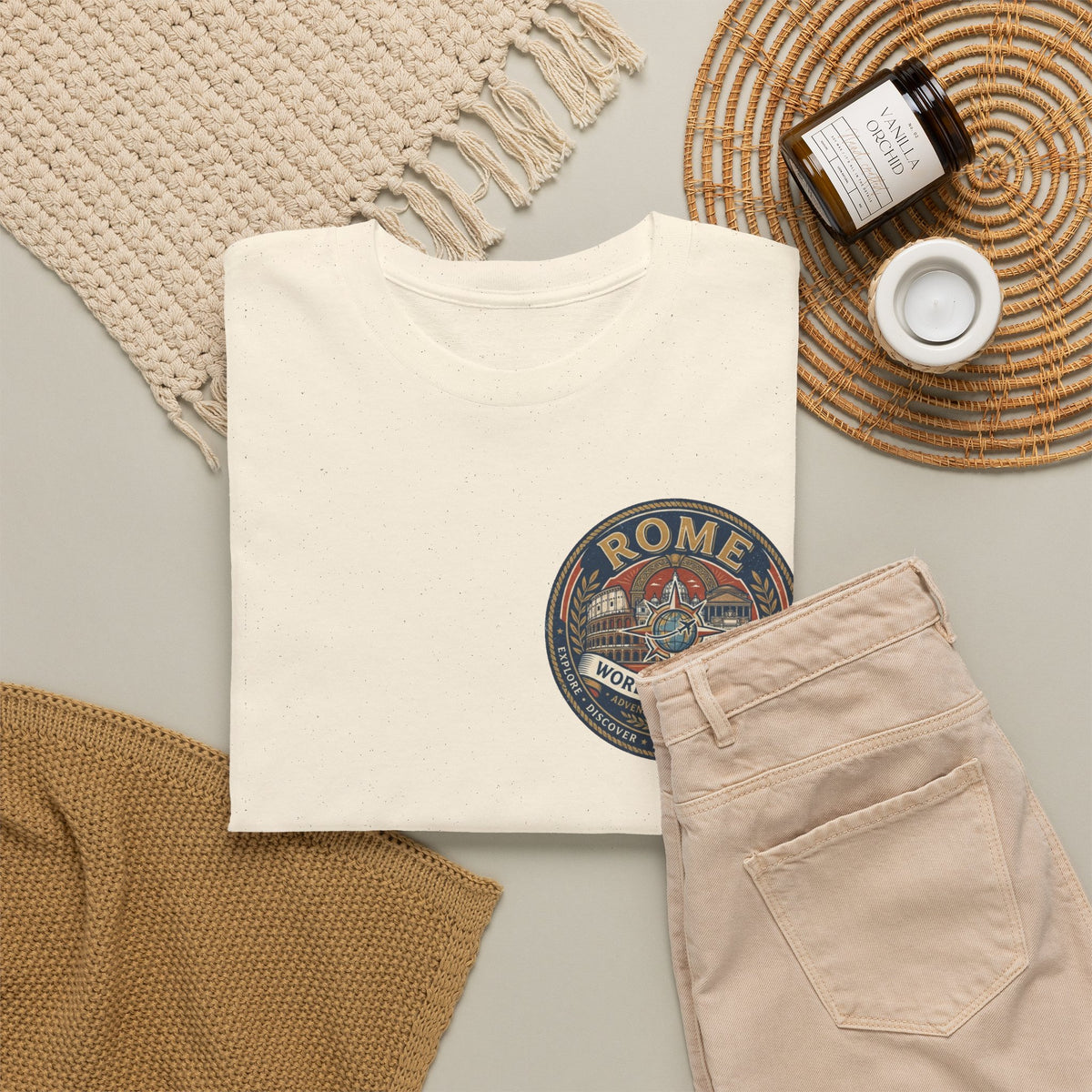 Rome, Italy World Traveler Unisex Heavy Cotton Tee
