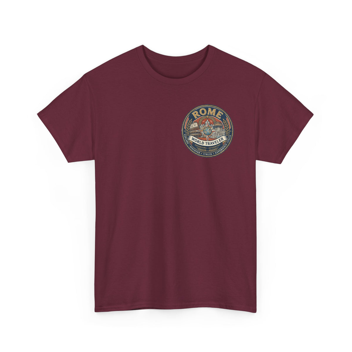 Rome, Italy World Traveler Unisex Heavy Cotton Tee