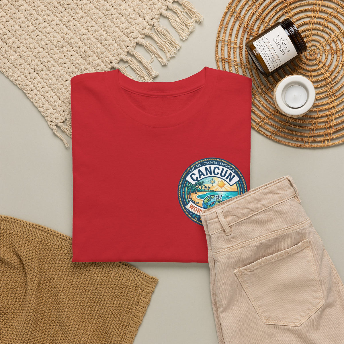 Cancun, Mexico World Traveler Unisex Heavy Cotton Tee