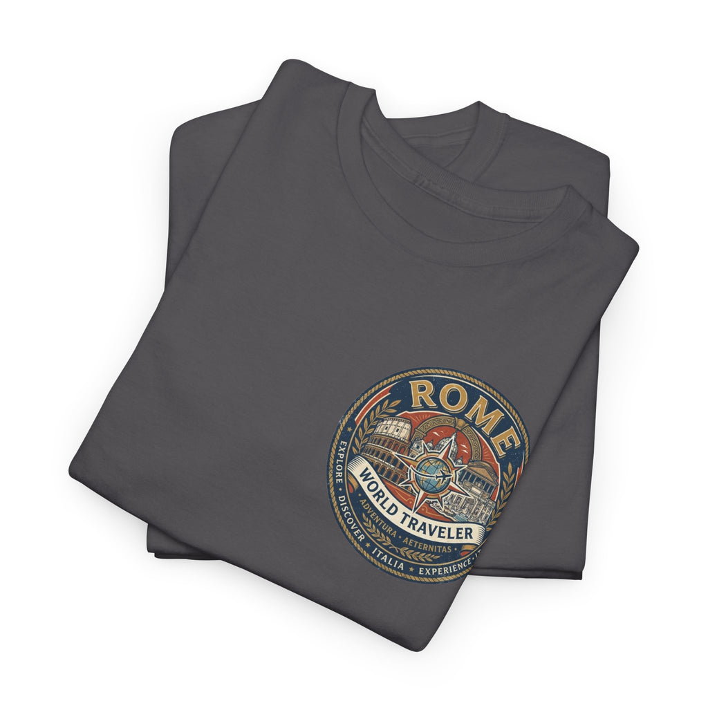 Rome, Italy World Traveler Unisex Heavy Cotton Tee