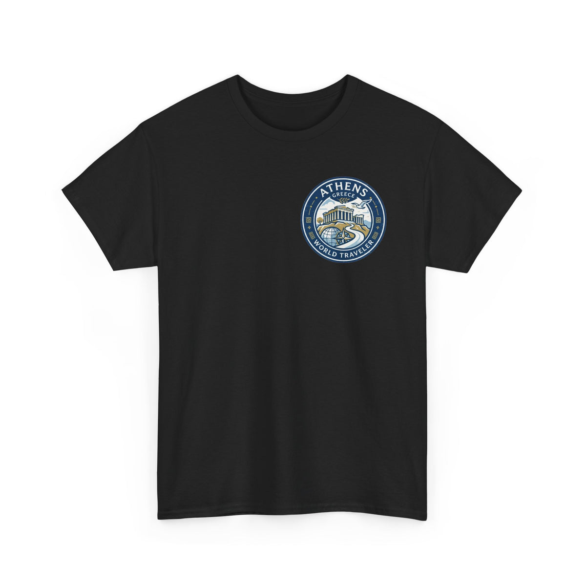 Athens, Greece World Traveler Unisex Heavy Cotton Tee