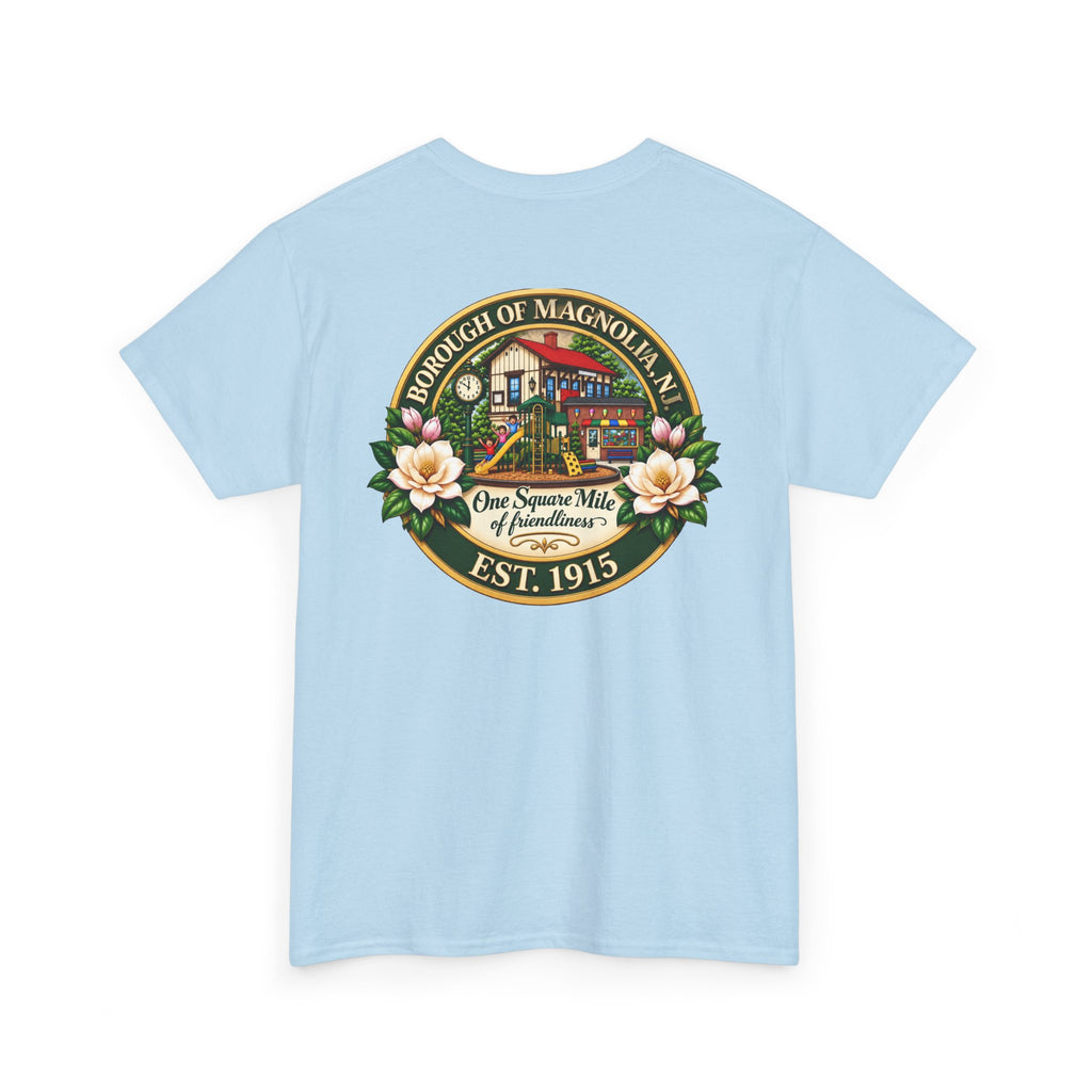 Magnolia, NJ Front and Back Logo Unisex Heavy Cotton Tee