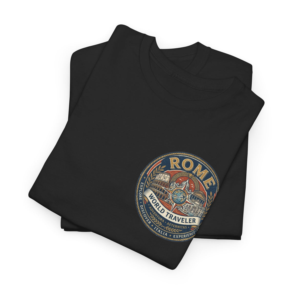 Rome, Italy World Traveler Unisex Heavy Cotton Tee