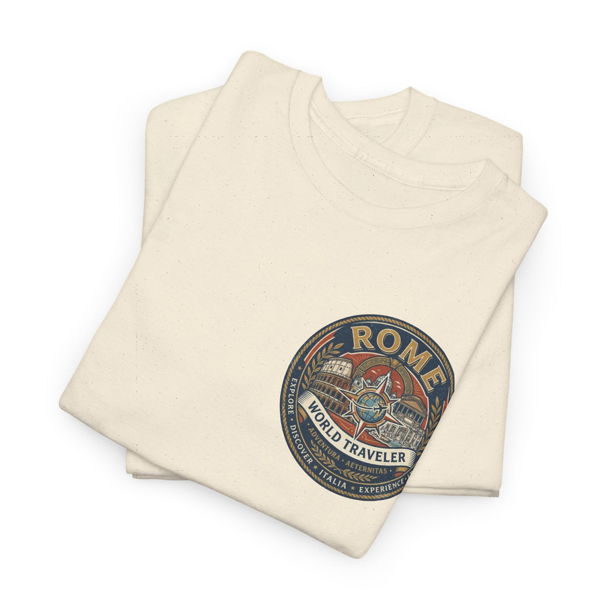 Rome, Italy World Traveler Unisex Heavy Cotton Tee