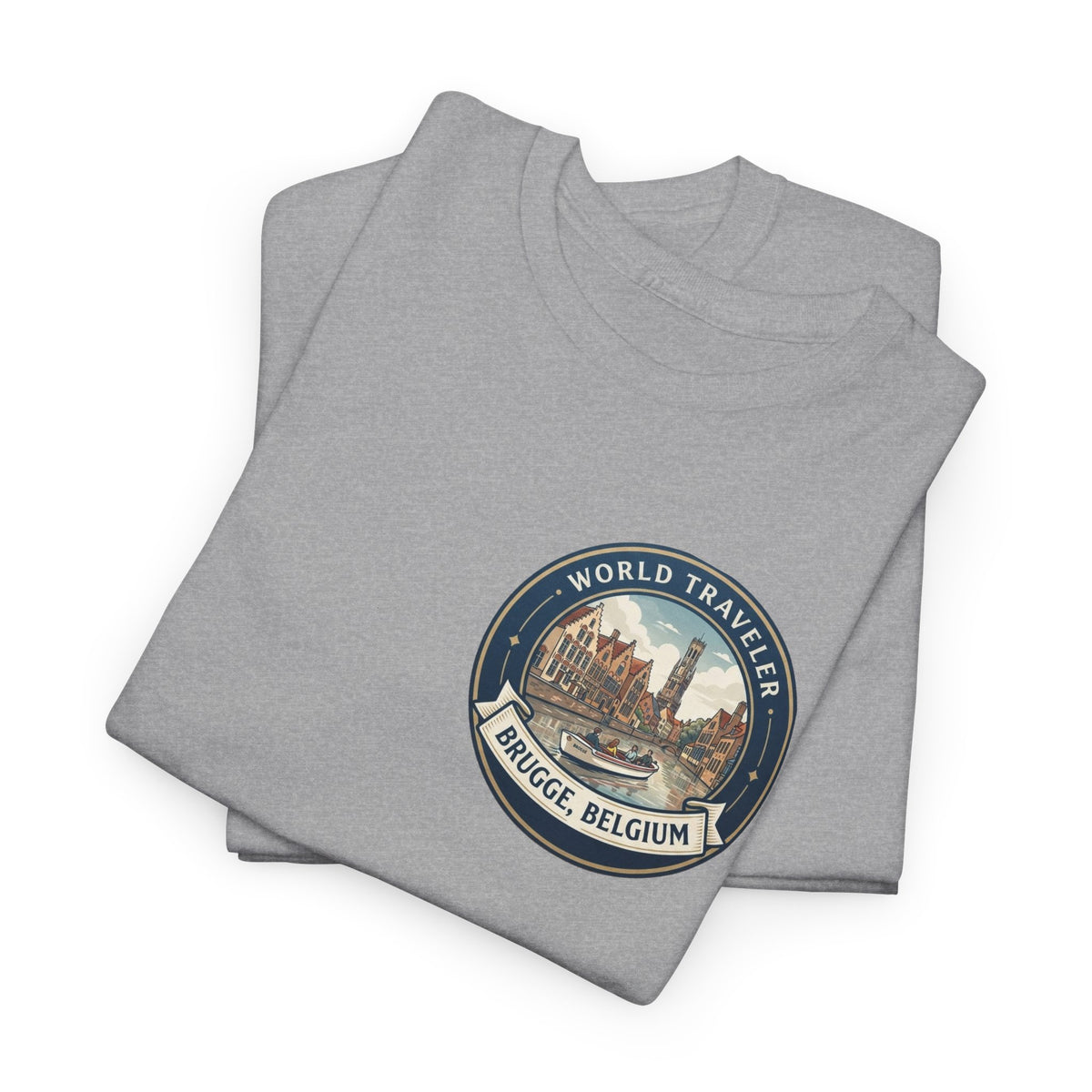 Brugge, Belgium World Traveler Unisex Heavy Cotton Tee