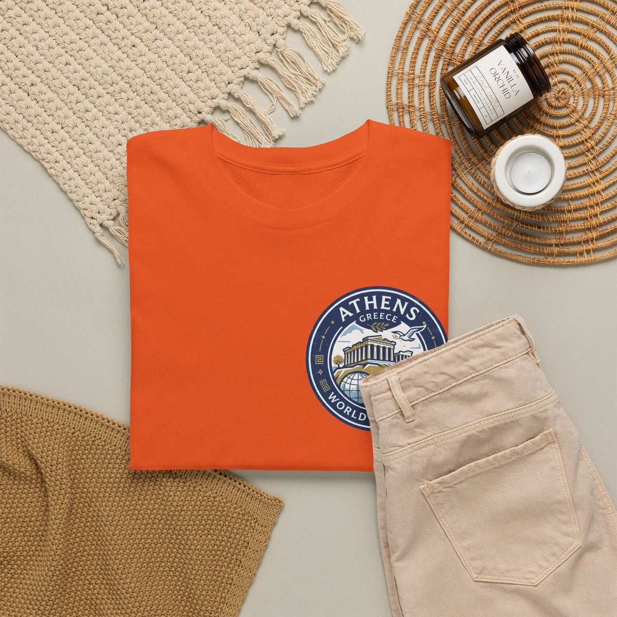 Athens, Greece World Traveler Unisex Heavy Cotton Tee