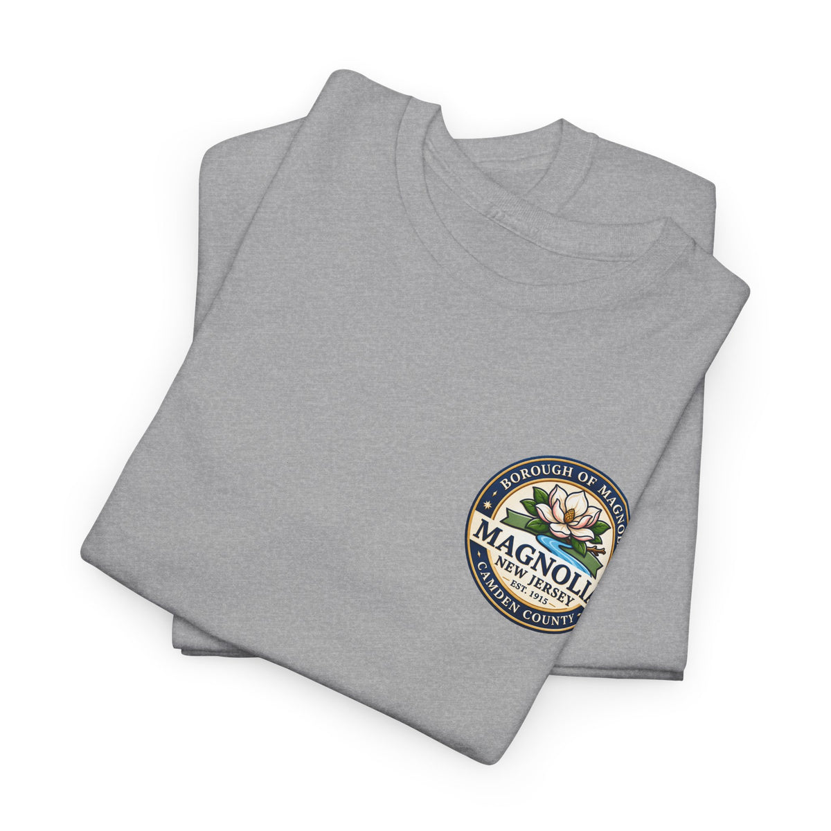 Magnolia, NJ Front and Back Logo Unisex Heavy Cotton Tee